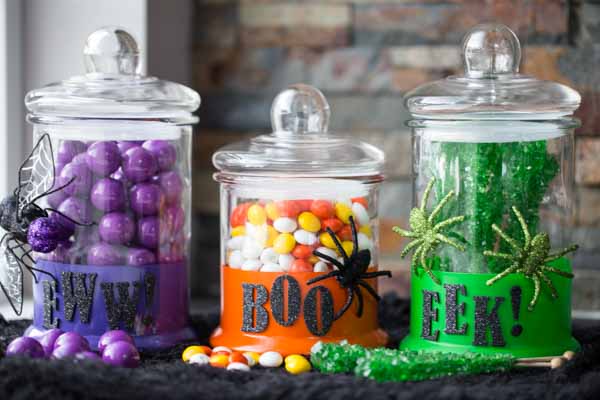 Halloween Candy Jars - Two Sisters