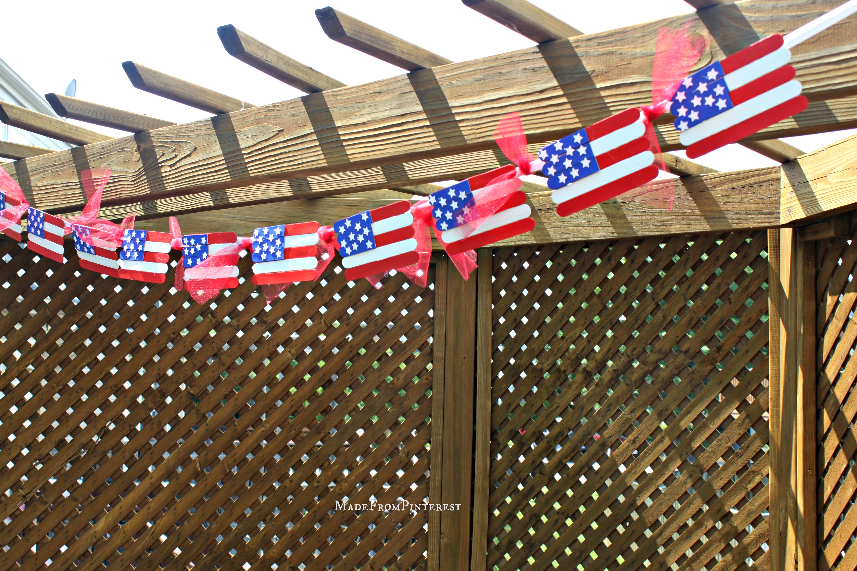 Popsicle Stick Flag Craft - Giggles Galore