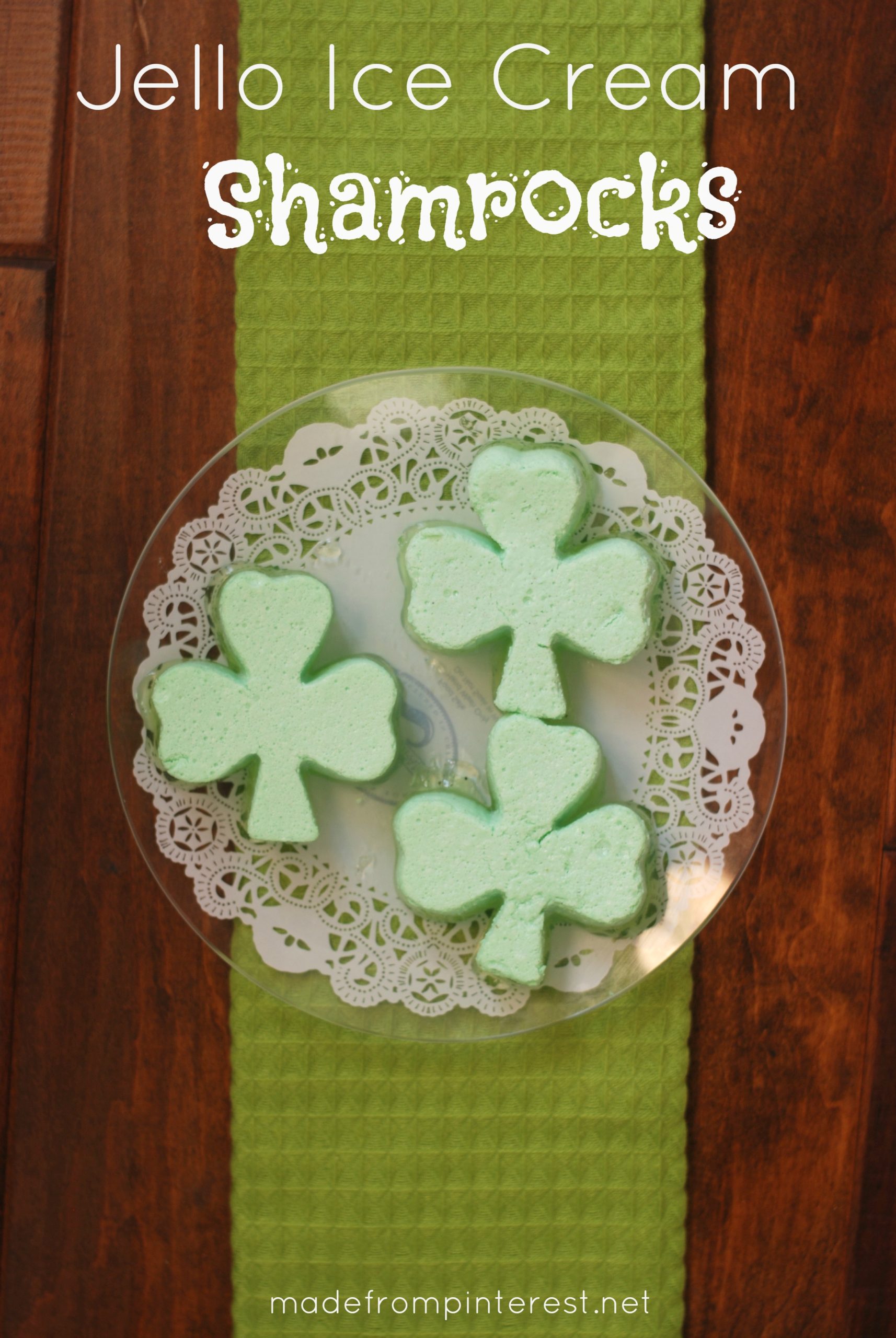 Jello Ice Cream Shamrocks - TGIF - This Grandma is Fun