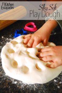 Make silky soft play dough with only two ingredients. Your kids will love it.