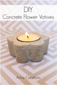 DIY Flower Votive Candles - These are so much fun! They are super easy to make using a silicon baking mold. Place a citronella candle in and you will have the perfect outside experience bug free!