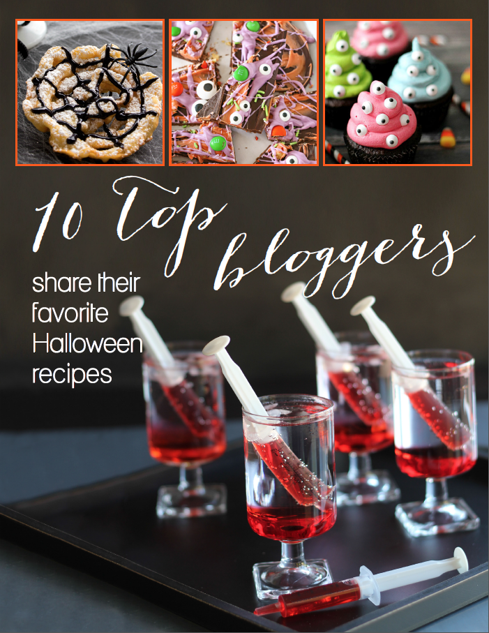 Bloody good vampire milkshake shots, polyjuice potion, and monster brains, oh my! Halloween is a time for tricks and treats! Engender the feelings of your childhood again through making and baking some Halloween themed foods. Now, brace yourselves because our 10 Top Bloggers Share Their Favorite Halloween Recipes ebook is scary good! Each blogger shares their frighteningly fun favorites for the holiday. With 58 tasty recipes to choose from, you are sure to find the perfect crafty treat to try for the Halloween season.