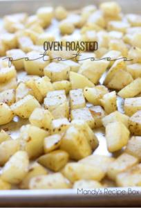 Oven Roasted Potatoes - These crispy oven roasted potatoes are the BEST I have ever eaten! If you need a recipe for potatoes this is the one you want!