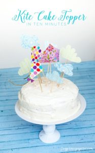 Learn how to make these adorable kite cake toppers in just ten minutes!