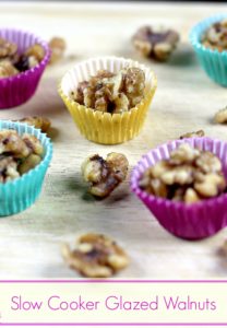 Maple Glazed Walnuts Recipe in the slow cooker. So simple and delicious as a snack or in salads.