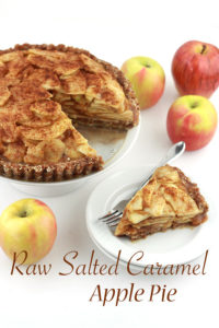 When I say raw, I mean that this raw salted caramel apple pie is delicious decadence and a no-bake recipe, too!