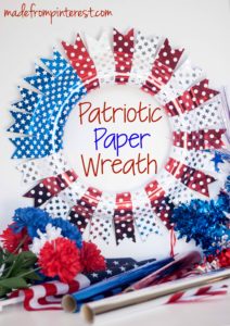 Make this bold Patriotic Paper Wreath with foil with the UH-mazing Minc Foil Applicator machine by Heidi Swapp!