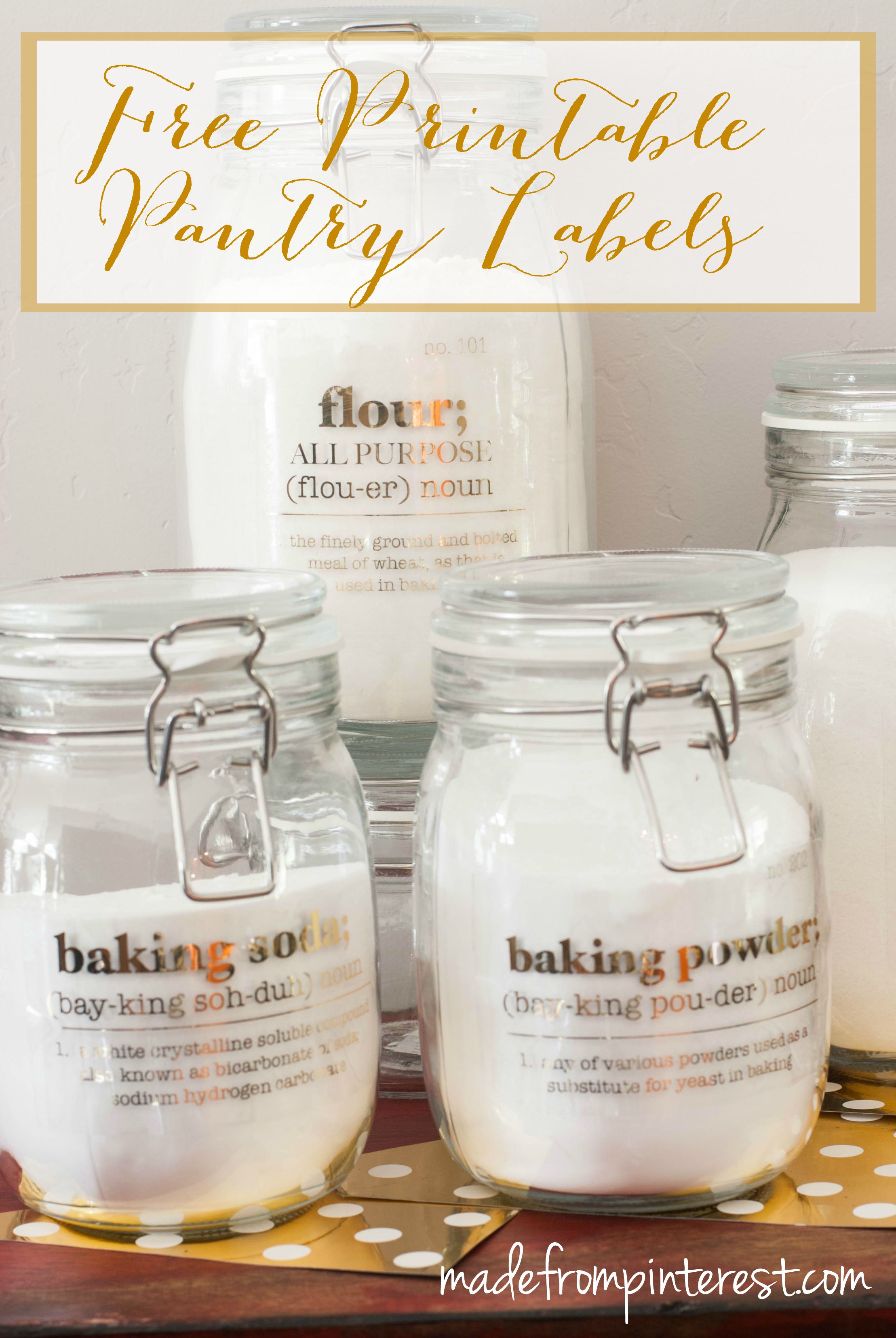 Free kitchen printable labels for canisters or more