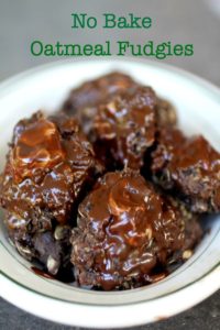 Easy no bake oatmeal fudgies are chocolaty goodness you can have anytime -- no baking required!