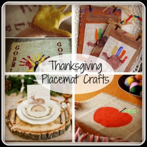 Thanksgiving Placemat Crafts that are fun for adults and kids to make and have for Thanksgiving dinner.