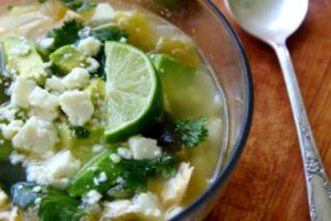 Chicken Pozole Verde is a quick and easy Southwestern soup with a garlicky, spicy broth. So easy to make!