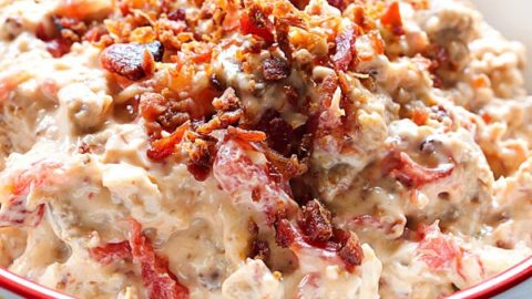 Crock Pot Bacon Cheeseburger Dip ⋆ Real Housemoms