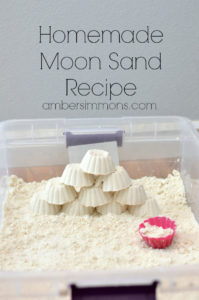 Homemade Moon Sand Recipe | Amber Simmons | DIY moon sand at home with just two ingredients.