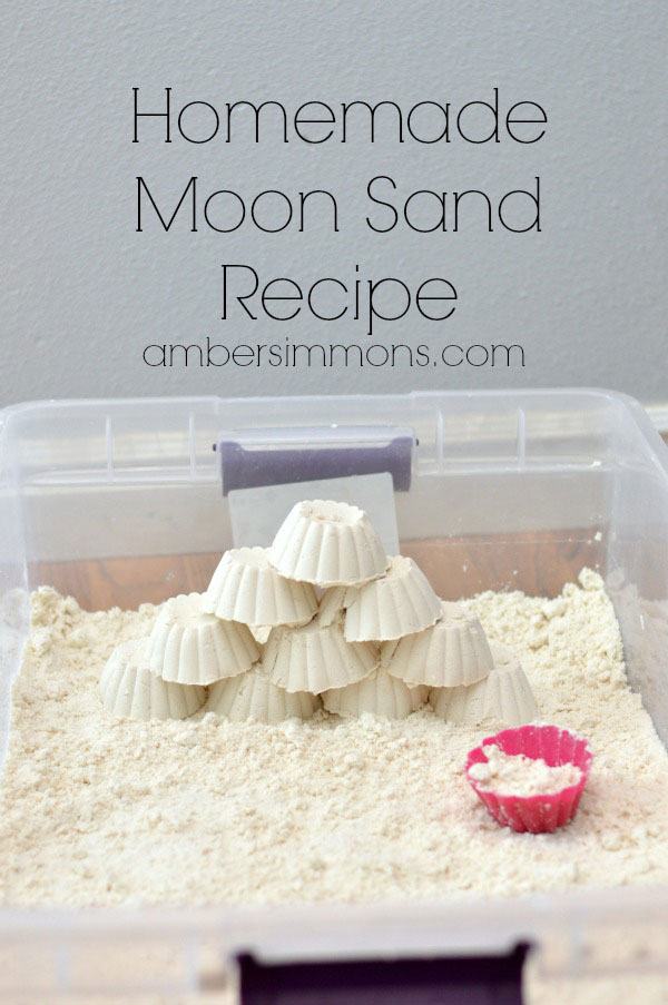 Easy DIY Homemade Moon Sand - Happiness is Homemade