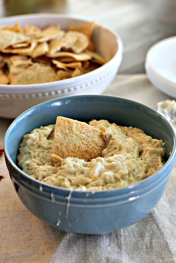 Slow Cooker Artichoke Dip - TGIF - This Grandma is Fun