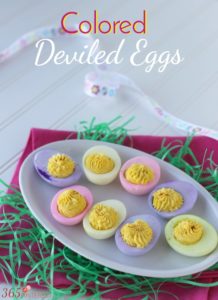 Colored Deviled Eggs: These are easy to make and deliciously perfect for Easter, which is just around the corner!