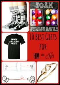 This list of the 10 Best Gifts for Him and Her will help you think outside the box and score some brownie points! Whether it be Valentines Day, an anniversary, or just to say I love you, these gift ideas are a sure way to make your sweetheart smile.