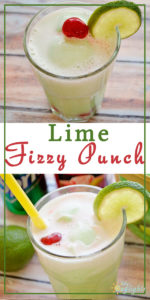 Your kids will love making this Lime Fizzy Punch with you and it couldn't be easier to throw together. It makes the perfect drink for a party too!