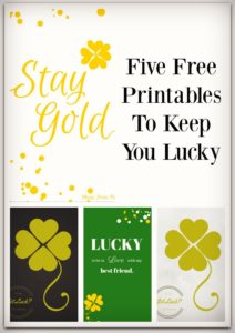 St. Patrick's Day is right around the corner! Here are Five Free Printables To Keep You Lucky and to add a little gold to your life.