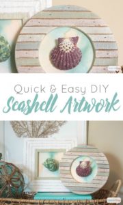 Bring the beach to your landlocked home with this Quick and Easy DIY Seashell Artwork. With a little glue, you will be hearing the waves in no time!