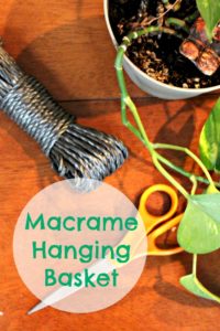 this Macrame Hanging Basket is the perfect way to display some greenery without taking up table space. This entire tutorial will take you less than 15 minutes to complete!