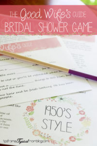 The Good Wife's Guide Bridal Shower Game! Perfect for all ages.