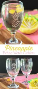 Pineapple Etched Water Goblets