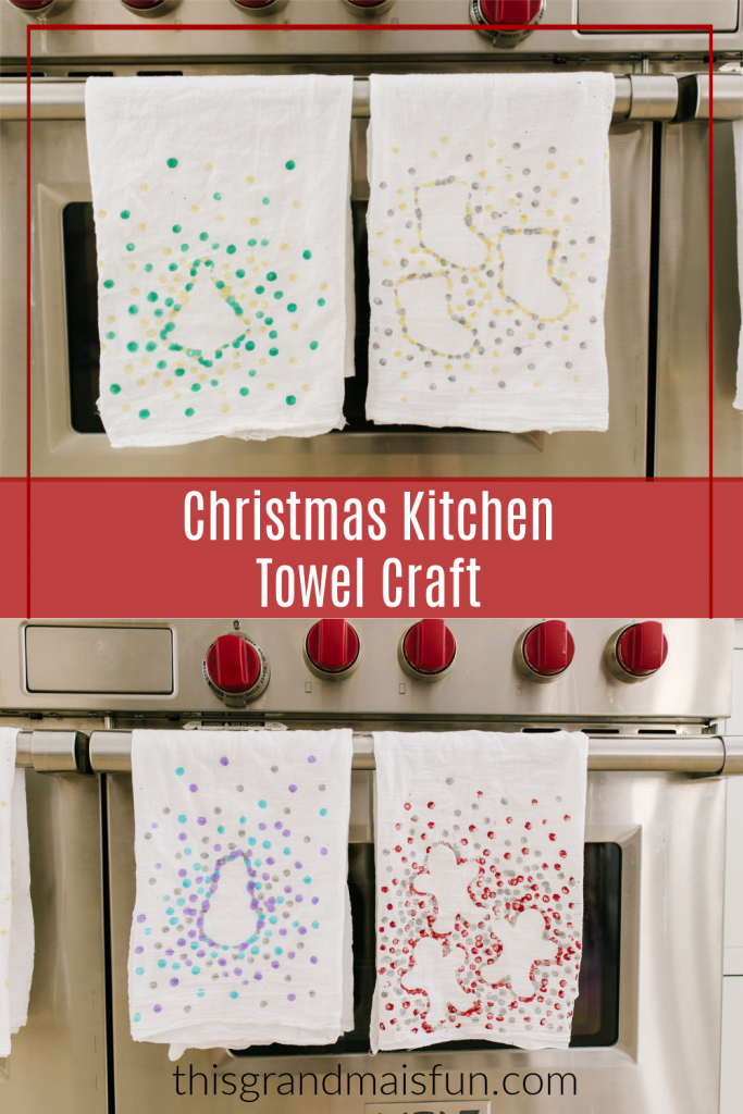 Christmas Kitchen Towels DIY - MY 100 YEAR OLD HOME